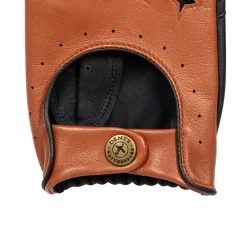 Men's The Suited Racer Touchscreen Leather Driving Gloves -Fashion Accessories Shop mens the suited racer leather driving gloves tan black cuff strap