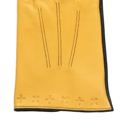 Men's The Suited Racer Touchscreen Three-Point Leather Gloves -Fashion Accessories Shop mens the suited racer leather gloves cork black embossed x