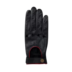 Men's The Suited Racer Touchscreen Leather Driving Gloves With Wristwatch Cut-out -Fashion Accessories Shop mens the suited racer watch leather gloves black berry back
