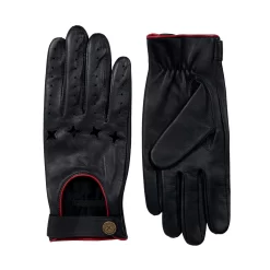 Men's The Suited Racer Touchscreen Leather Driving Gloves With Wristwatch Cut-out -Fashion Accessories Shop mens the suited racer watch leather gloves black berry both gloves