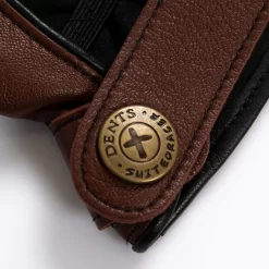 Men's The Suited Racer Touchscreen Leather Driving Gloves With Wristwatch Cut-out -Fashion Accessories Shop mens the suited racer watch leather gloves english tan button