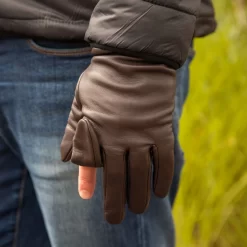 Men's Water-Resistant Fleece-Lined Leather Shooting Gloves -Fashion Accessories Shop mensleathershootinggloves 2