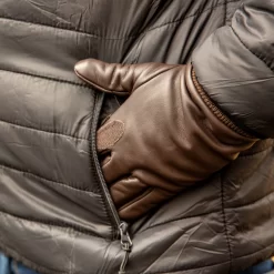 Men's Water-Resistant Fleece-Lined Leather Shooting Gloves -Fashion Accessories Shop mensleathershootinggloves 3