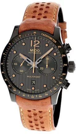 MIDO Multifort AUTO CHRONO 44MM Leather Men's Watch M025.627.36.061.10