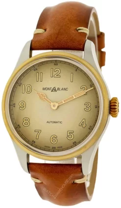MONTBLANC 185 40MM AUTO Stainless Steel Brown LTHR Men's Watch 119065