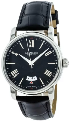MONTBLANC 4810 42MM Auto Black Dial LTHR Strap Men's Watch 115122