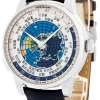 MONTBLANC Spirit Orbis Terrarum Asian UNICEF Leather Men's Watch 116534