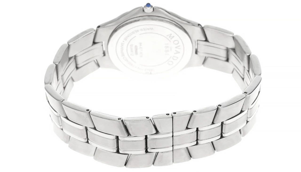 MOVADO 35MM Stainless Steel Silver Dial Date Men's Watch 84-E7-878 3 MOVADO 35MM Stainless Steel Silver Dial Date Men's Watch 84-E7-878 - Image 3