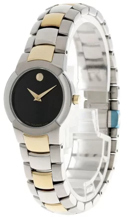 MOVADO AMOROSA 25MM Stainless Steel Black Dial Women's Watch 81.A1.1842