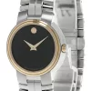 MOVADO Artiko 28MM Black Museum Dial Two-Tone Women's Watch 0605594