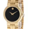 MOVADO Artiko Stainless Steel BLK Dial Gold-Tone Women's Watch 0605711