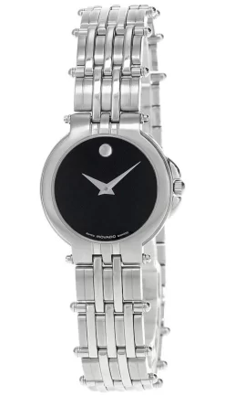 MOVADO Aviso 26MM S-Steel Black Museum Dial Women's Watch 84-36-829