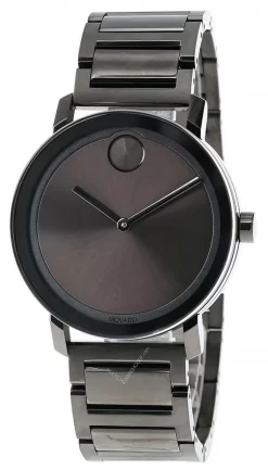 MOVADO Bold 40MM Quartz SS Gunmetal Dial Bracelet Men's Watch 3600509