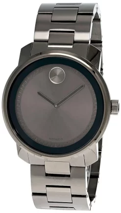 MOVADO Bold 42MM Quartz SS Gunmetal Gray Dial Men's Watch 3600259