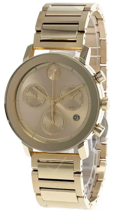 MOVADO Bold Evolution 42MM CHRONO SS Yellow-Gold Men's Watch 3600682