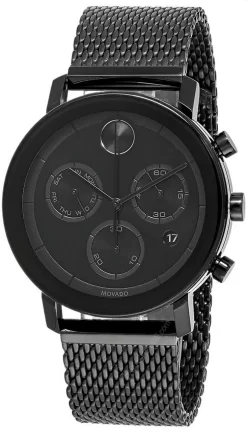 MOVADO BOLD Evolution 42MM SS Black Ionic Plated Men's Watch 3600760