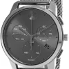 MOVADO Bold Thin 42MM SS Ion-Plated Gray Dial Mesh Men's Watch 3600635