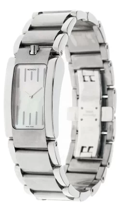 MOVADO Elliptica Quartz SS Mother Of Pearl Dial Women’s Watch 0605020