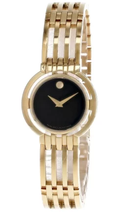 MOVADO Esperanza Stainless Steel Black Dial Women's Watch 0605693