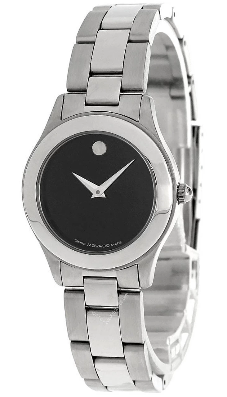 MOVADO Junior Sport QTZ Black Museum Dial Women's Watch 0604680 1 MOVADO Junior Sport QTZ Black Museum Dial Women's Watch 0604680