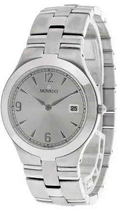 MOVADO Juro Stainless Steel Silver Dial Date Display Men's Watch 0605407