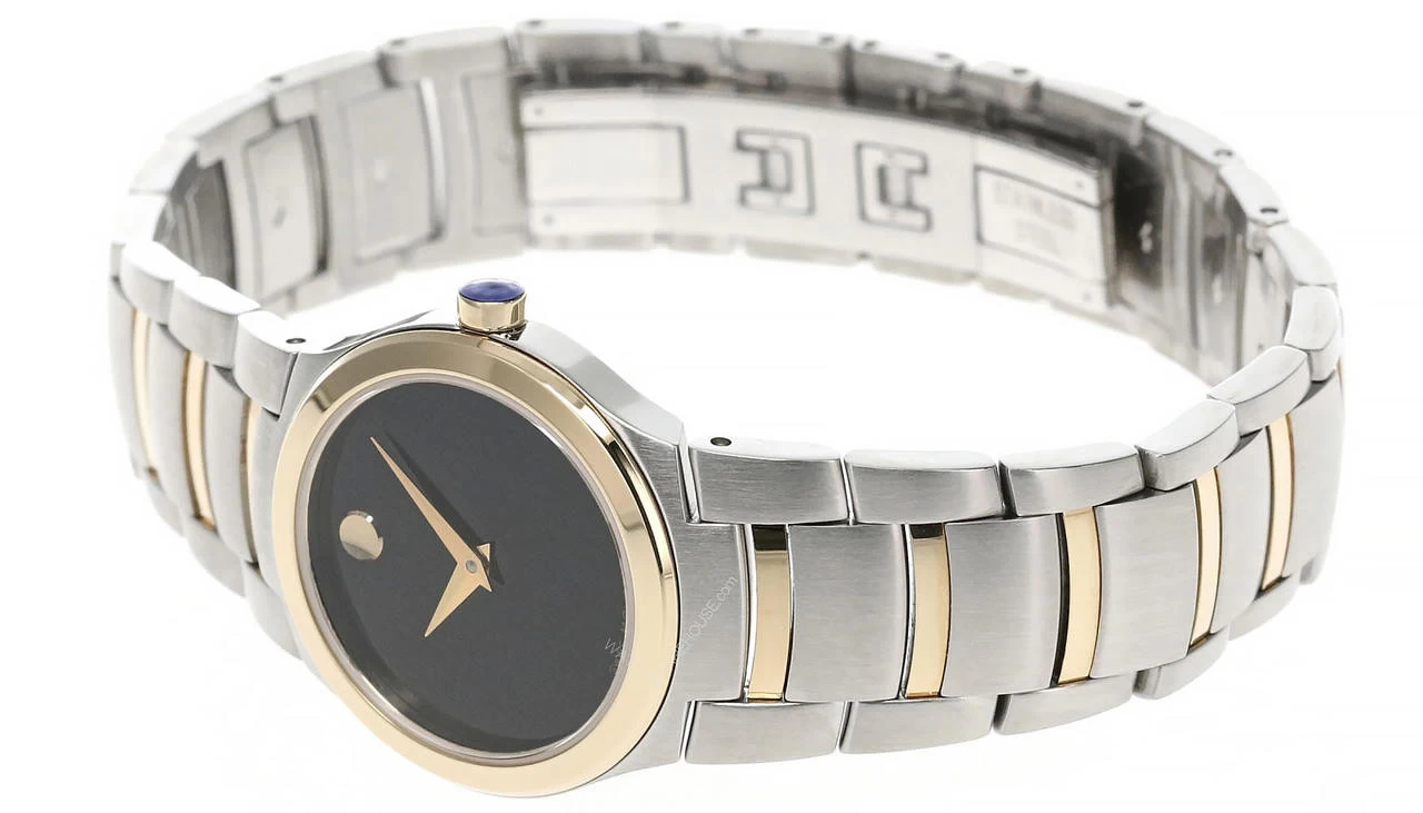 MOVADO Kardelo Stainless Steel Black Dial 2-Tone Women's Watch 0605482 2 MOVADO Kardelo Stainless Steel Black Dial 2-Tone Women's Watch 0605482 - Image 2