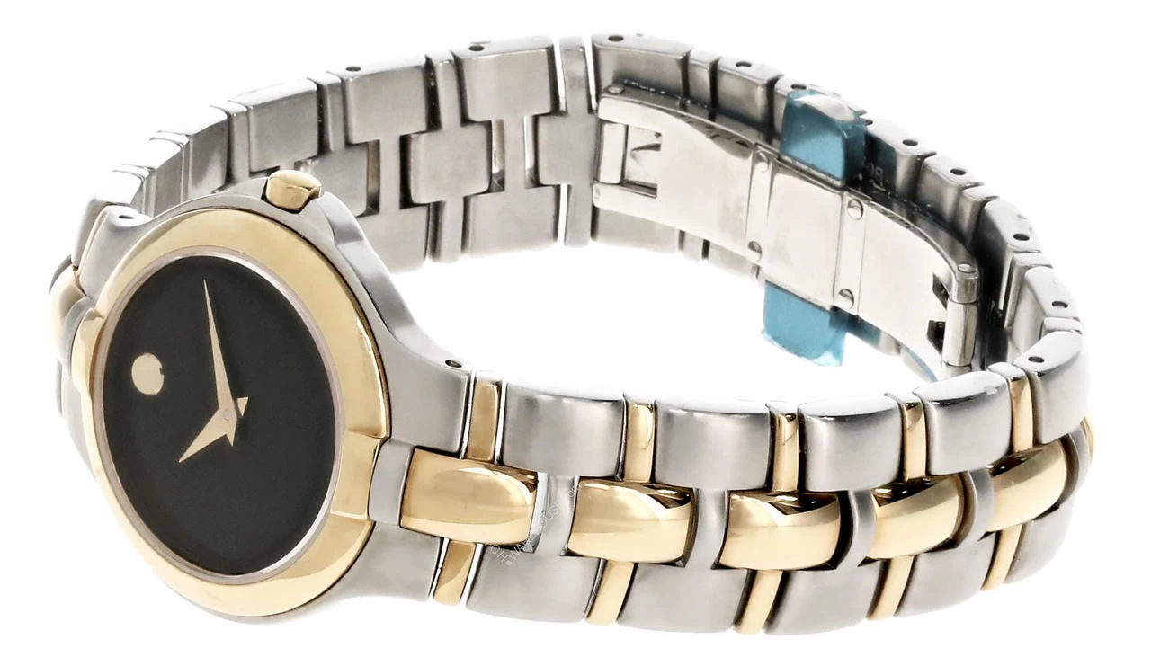 MOVADO Medalist Stainless Steel Black Dial 2-Tone Women's Watch 0604804 2 MOVADO Medalist Stainless Steel Black Dial 2-Tone Women's Watch 0604804 - Image 2