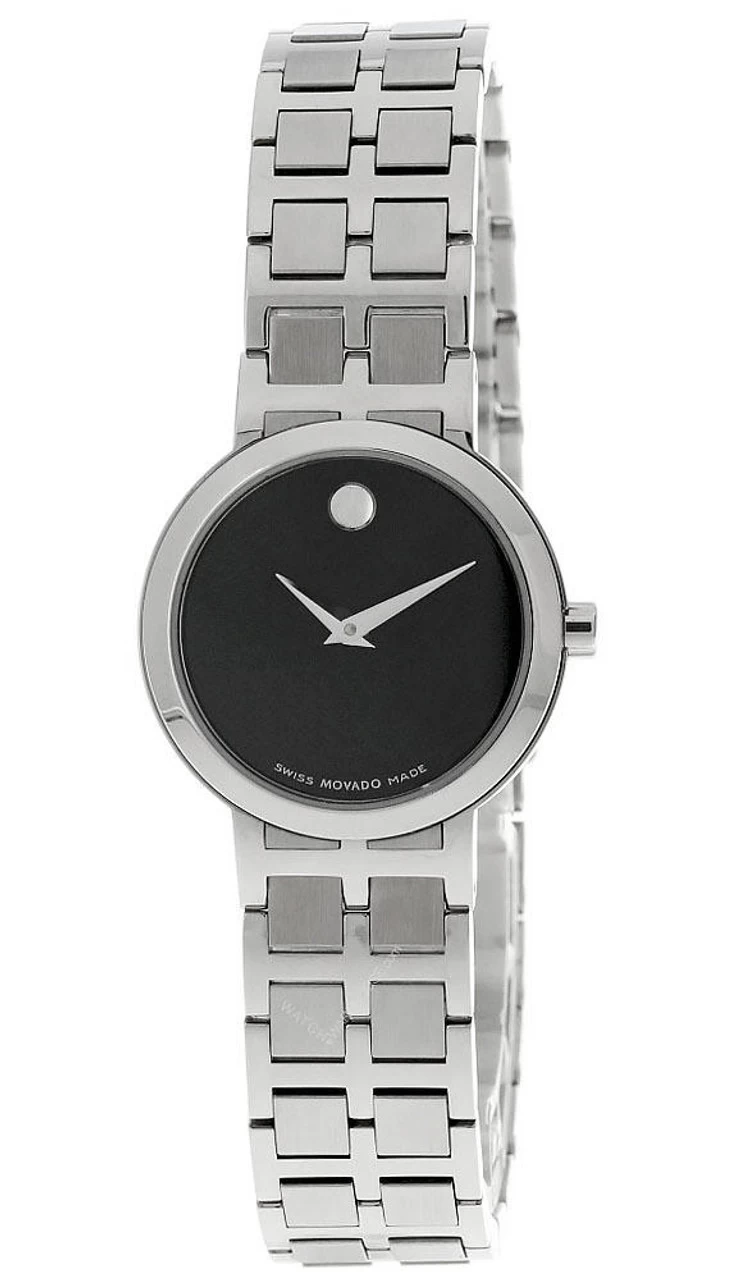 MOVADO Museum 25MM QTZ Stainless Steel Black Dial Women's Watch 0605743 1 MOVADO Museum 25MM QTZ Stainless Steel Black Dial Women's Watch 0605743