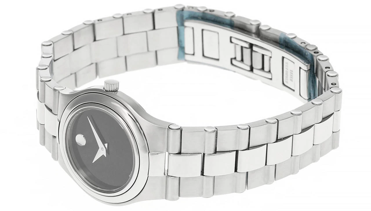 MOVADO Museum 25MM Quartz S-Steel Black Dial Women's Watch 84-G4-853 2 MOVADO Museum 25MM Quartz S-Steel Black Dial Women's Watch 84-G4-853 - Image 2