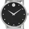 MOVADO Museum Classic 40MM SS Black Diamond Dial Men's Watch 0607511