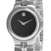 MOVADO Museum Quartz Stainless Steel Black Dial Men's 0602750