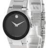 MOVADO Museum Sapphire Quartz SS Black Dial Women's Watch 0605806