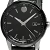 MOVADO Museum Sport 42MM Black Dial LTHR Men's Watch 0607559