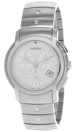 MOVADO SL Chronograph S-Steel Silver Dial Men's Watch 0605824