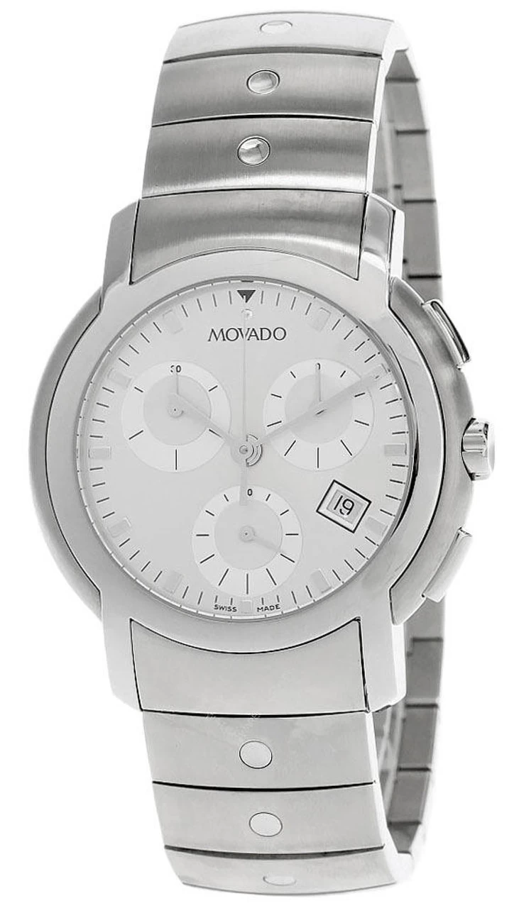 MOVADO SL Chronograph S-Steel Silver Dial Men's Watch 0605824 1 MOVADO SL Chronograph S-Steel Silver Dial Men's Watch 0605824