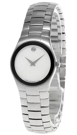 Fashion Accessories Shop 36 MOVADO Strato 26MM S-Steel White MOP Dial Women's Watch 0605609-MOP