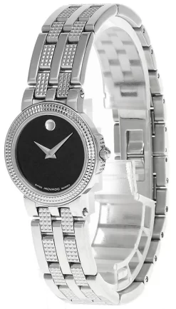 MOVADO Trevi 24MM Stainless Steel Black Dial Women's Watch 80-A1-831
