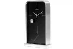 SEIKO Analog Stainless Steel Black Dial Clock QHE062SL