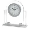 SEIKO Quartz White Dial Glass Table Clock QXE058XL