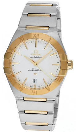 OMEGA Constellation 39MM 18K Yellow Gold SS Bracelet Men's Watch 131.20.39.20.02.002