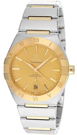 OMEGA Constellation 39MM SS 18K Yellow Gold SS Bracelet Men's Watch 131.20.39.20.08.001