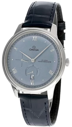 OMEGA De Ville Prestige 41MM Blue Leather Men's Watch 434.13.41.21.03.001