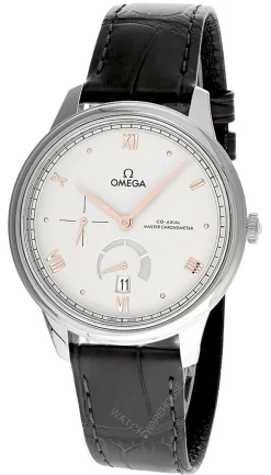 OMEGA De Ville Prestige 41MM SS Gray Leather Men's Watch 434.13.41.21.06.001