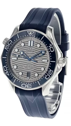 OMEGA Seamaster 42MM Gray Dial Rubber Men's Watch 210.32.42.20.06.001