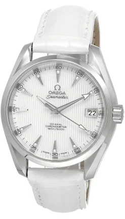 OMEGA Seamaster Aqua Terra 38.5MM White Dial LTHR Men's Watch 231.13.39.21.55.001