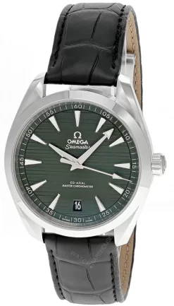 OMEGA Seamaster Aqua Terra 41MM Green Dial LTHR Men's Watch 220.13.41.21.10.001