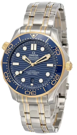 OMEGA Seamaster Blue Dial 18K Yellow Gold 42MM Men's Watch 210.20.42.20.03.001