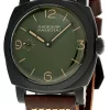 PANERAI Radiomir 48MM Hand Wind Military Green Dial Leather Men's Watch PAM00997