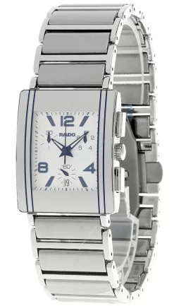 RADO Integral Chronograph Platinum-Tone Ceramic Men's Watch R20591102