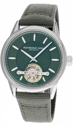 RAYMOND WEIL Freelancer 42.5MM AUTO Green Dial Textile Men's Watch 2780-STC-52001